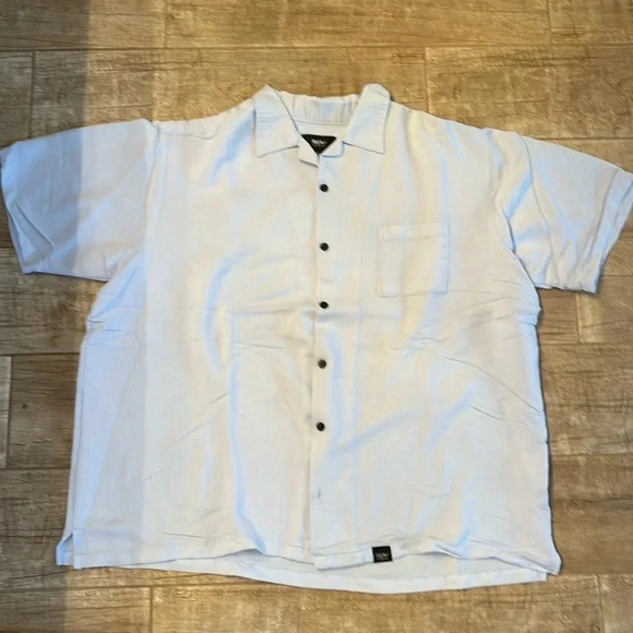 Massimo light blue rayon/polyester button up shirt🔴 - Picture 1 of 2